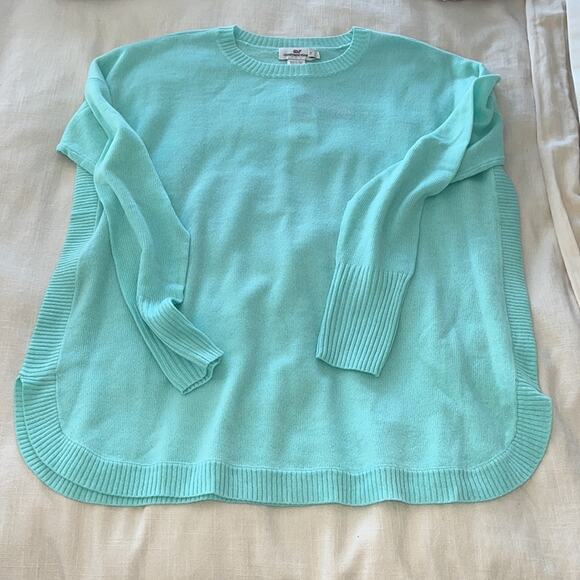 Vineyard Vines Crystal Blue Relaxed Cotton Sweater - Picture 1 of 4